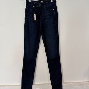 PAIGE Margot high rise Women's Midnight Blue Skinny Jeans